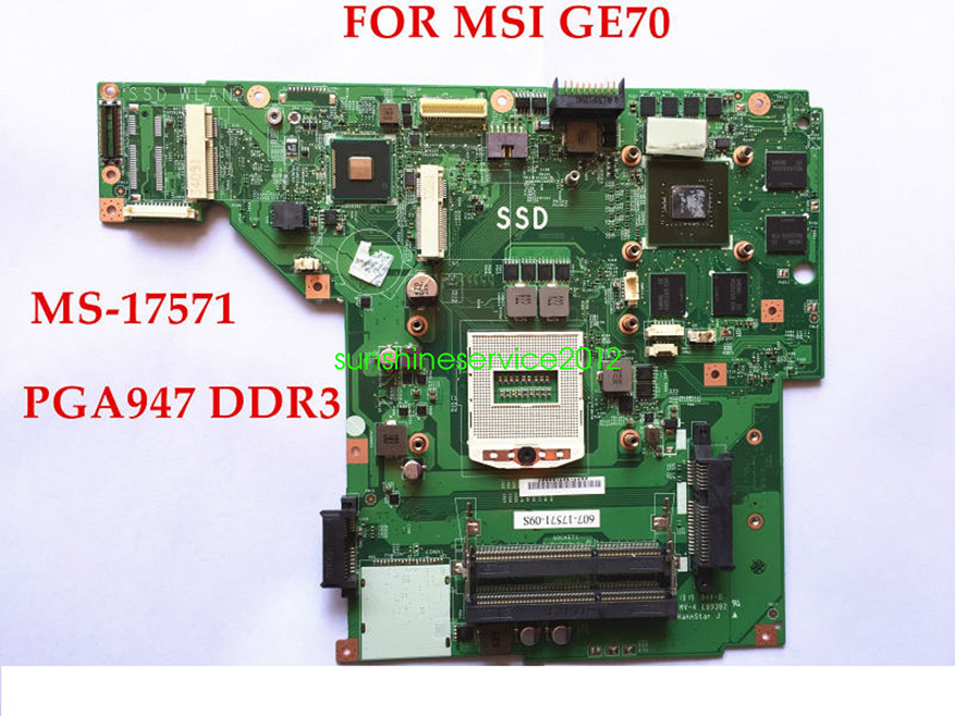 MSI GE70 Intel motherboard DDR3 MS17571 MS-17571 VER:1.1 - Click Image to Close